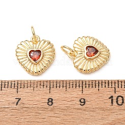 Valentine's Day Brass Pave Cubic Zirconia Charms&nbsp;CU-K002-44G-A