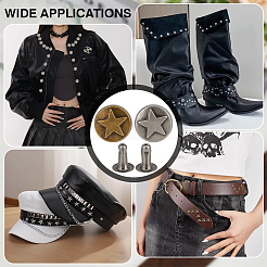 12 Bags 2 Colors Zinc Alloy Decorative Rivets&nbsp;FIND-FG0005-52B