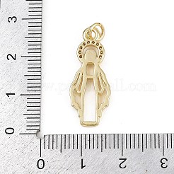 Brass Micro Pave Cubic Zirconia Pendants&nbsp;KK-D409-43G-B