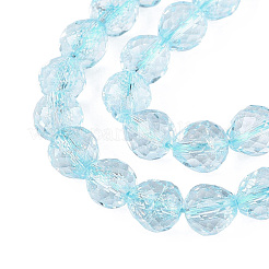 Crackle Transparent Glass Beads Strands&nbsp;GLAA-N068-04A-03