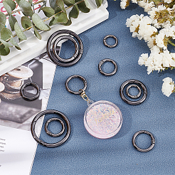 20Pcs 5 Style Alloy Spring Gate Ring&nbsp;PALLOY-PH0001-72B