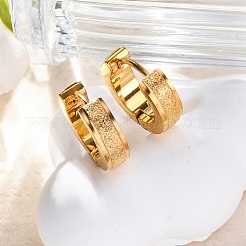 Sand Flash 304 Stainless Steel Hoop Earrings for Women&nbsp;EJEW-M001-23G