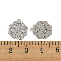 Brass Etched Metal Embellishments Charms&nbsp;KKC-D001-16P