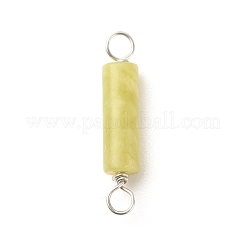 Natural Plum Blossom Jasper Connector Charms&nbsp;PALLOY-JF01574-09