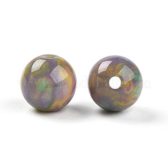 樹脂ビーズ  ラウンド  ツートン  アザミ  10mm  穴：2mm&nbsp;X1-RESI-YW0004-28B-07