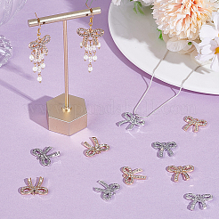 36Pcs 6 Styles Zinc Alloy Crystal Rhinestone Pendants&nbsp;FIND-PH0024-78
