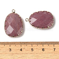 Natural Rhodonite Faceted Pendants&nbsp;G-Q169-01G-01