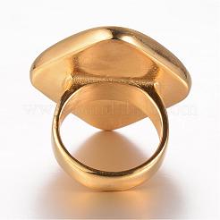 Ion Plating(IP) 304 Stainless Steel Wide Band Rings&nbsp;STAS-G067-04-19mm