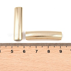 真鍮製チューブビーズ  カドミウムフリー＆鉛フリー  長方形  24KGP本金メッキ  30x7x4.5mm  穴：6.5x4mm&nbsp;KK-C163-22A-G