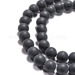 Dyed & Heated Natural Black Agate Beads Strands&nbsp;G-H1617