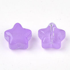 Transparent Spray Painted Glass Beads&nbsp;GLAA-N035-01-A04