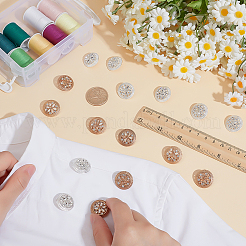 40Pcs 2 Colors Alloy Rhinestone Shank Buttons&nbsp;BUTT-ME0001-29