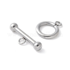 304ステンレススチールトグル留め具  ステンレス鋼色  15.5x12x2mm  穴：2.3ミリメートル;バー：21x7x4.5ミリメートル&nbsp;STAS-Z124-01A-P