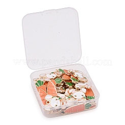 50Pcs 2 Styles Alloy Enamel Pendants&nbsp;ENAM-LS0001-26LG