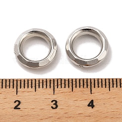 CCBアクリルヨーロッパのビーズ  フラットラウンド  プラチナ  12x3mm  穴：7.3mm&nbsp;CCB-U001-48P