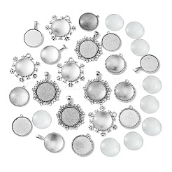 DIY Blank Tibetan Style Alloy Pendant Making Kit&nbsp;DIY-FS0005-76A