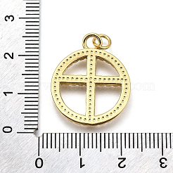Rack Plating Brass Micro Pave Cubic Zirconia Pendants&nbsp;KK-K401-88G