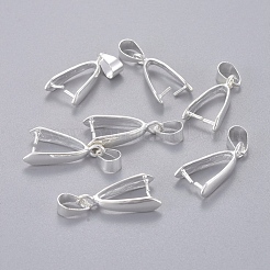 真鍮のアイスピックピンチベイル  penantベイル  カドミウムフリー＆ニッケルフリー＆鉛フリー  銀  19x10x4mm  穴：3.5x6.5mm&nbsp;X-KK-D318-S-NR