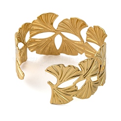 Ion Plating(IP) 304 Stainless Steel Cuff Bangles for Women&nbsp;BJEW-D048-01G