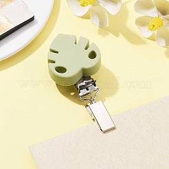 樹脂バッジホルダークリップ  鉄のidカードクリップ  葉  88mm&nbsp;JEWB-BR00142-02