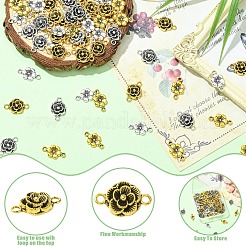 80Pcs 4 Styles Tibetan Style Links/Connectors&nbsp;TIBEB-YW0001-39