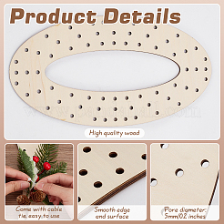 4Pcs Wood Wreath Boards&nbsp;DIY-FG0006-77A