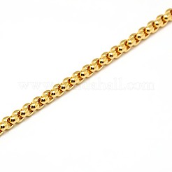 304ステンレススチールベネチアンチェーンベネチアンチェーンネックレス作り  ゴールドカラー  24.02インチ（61cm）  3mm&nbsp;STAS-A028-N031G-A