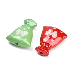 Plating Embossed Opaque Acrylic Beads&nbsp;AC-CBA49BC-04