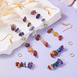 DIY Chakra Gemstone Earring Making Kits&nbsp;DIY-TA0009-02