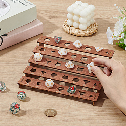 1 Bag 5-Tier Wooden Dice Organizer Display Riser Racks&nbsp;ODIS-BC0001-28