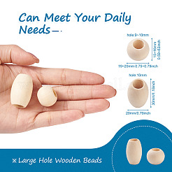 Natural Wooden Beads&nbsp;WOOD-TA0001-48
