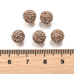 ガラスラインストーンチェコビーズ  内部のポリマークレイ  片穴丸ビーズ  362 _light桃  pp9（1.5mm）  1.6mm  穴：8mm&nbsp;LS-RB-E482-8mm-362