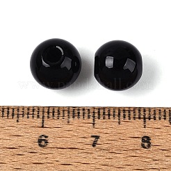 ナチュラルブラックオニキスビーズ  染め＆加熱  スムーズなラウンド  10x9~9.5mm  穴：3mm&nbsp;G-Q602-08B-05
