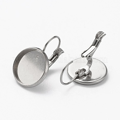 Tarnish Resistant 304 Stainless Steel Leverback Earring Findings&nbsp;STAS-L253-005C-P