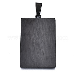 ステンレスペンダント201個  レーザー彫刻模様  タロットカードペンダント  ガンメタ色  皇帝iv  40x24x1mm  穴：8x4mm&nbsp;STAS-S105-LA461-14