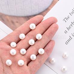 グレードAAA天然養殖淡水パールビーズ  片穴  半円  ホワイト  9~9.5x6.5mm  半分穴：1mm&nbsp;PEAR-R008-9-9.5mm-01