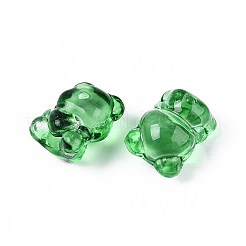 Baking Paint Transparent Glass Beads&nbsp;DGLA-N018-02D