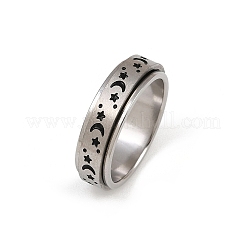 304 Stainless Steel Enamel Rotating Finger Rings&nbsp;RJEW-A074-03P