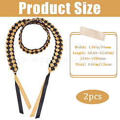Two Tone Graduation Ribbon Leis&nbsp;FIND-WH0423-78D
