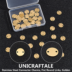 50Pcs Ion Plating(IP) 304 Stainless Steel Connector Charms&nbsp;STAS-UN0054-30