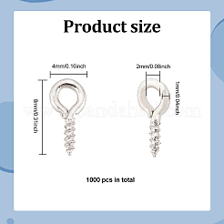 1000Pcs Iron Screw Eye Peg Bails&nbsp;IFIN-DC0001-01P