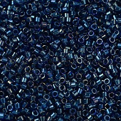 MIYUKIデリカビーズ  シリンダー  日本製シードビーズ  11/0  （db1763)エメラルド裏地コバルトab  1.3x1.6mm  穴：0.8mm  約2000個/10g&nbsp;X-SEED-J020-DB1763