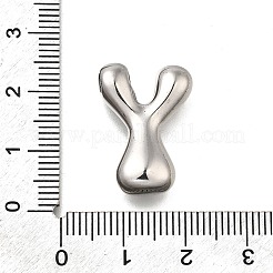 304ステンレスペンダント  レターチャーム  変色防止  文字y  22x15x7mm  穴：3.5x2.2mm&nbsp;STAS-S166-02P-24