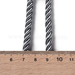 ナイロンねじり丸紐  バッグのストラップ作りに  グレー  5~5.5mm  約10.94ヤード（10m）/ロール&nbsp;NWIR-S001-01D