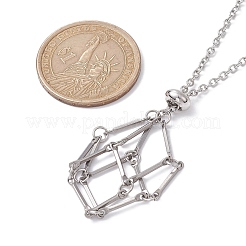 Crystal Holder Cage Necklace&nbsp;NJEW-JN04585