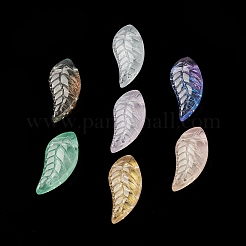 Spray Painted Transparent Glass Beads&nbsp;GLAA-D006-15