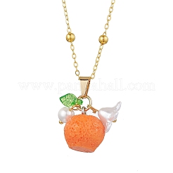 Resin Fruit Pendant Necklaces&nbsp;NJEW-JN05204-06