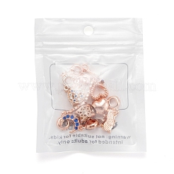 10Pcs 10 Styles Alloy Rhinestone European Dangle Large Hole Beads and Pendants&nbsp;MPDL-FS0001-01RG