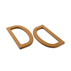 木製のD字型バッグハンドル  財布交換部品  ゴールデンロッド  9.3x16.5x0.85cm  内径：6x13.2のCM&nbsp;FIND-WH0005-23B