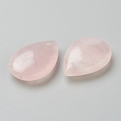 天然石ローズクォーツペンダント  ティアドロップ  24.5x17x6mm  穴：0.5mm&nbsp;G-B013-06D-01